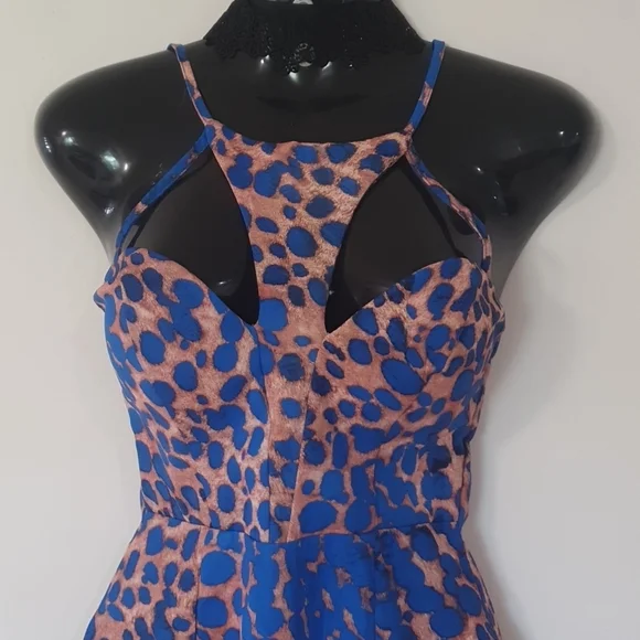 Angel Biba NEW Size 6 Dress Blue Tan RRP $69 - Picture 2 of 10